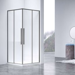 Душевой уголок Vincea Slim-N 100x80 VSS-4SN8010CLGM без поддона, стекло прозрачное, профиль вороненая сталь