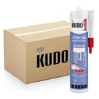 Герметик KUDO "KSK 100", силиконовый, универсальный, прозрачный, туба, 280 мл, упаковка 12 шт.