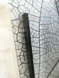 Душевой уголок AvaCan FB2 190-210 + SB90 MT 190/210x90 стекло матовое с рисунком, профиль черный, без поддона