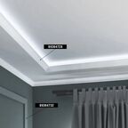 Плинтус потолочный ударопрочный Design-3 белый 30x40x2000 мм