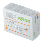 Клемма на 3 провода Wago 0,5-6 кв.мм с рычажками без пасты (30 шт.) (221-613)