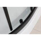 Душевая кабина Frank F410 Black 110x110 без крыши, стекло прозрачное, профиль черный
