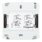 Выключатель Legrand Quteo двухклавишный накладной серый (782332)