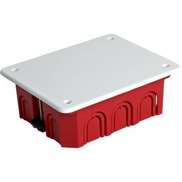 Коробка монтажная для полых стен с пластиковыми зажимами и крышкой Stekker 49008