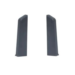 Заглушки ПВХ матовые 80 мм цвет черный 2 шт.