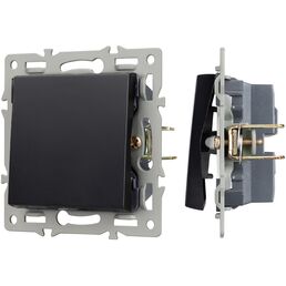 Механизм выключателя одноклавишный непроходной SWT-MK01-PL-BK (250V, 16A) (Arlight) 043711
