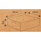Корзина с крышкой для хранения 31x15x23 см бумага цвет коричневый