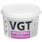 Шпатлевка акриловая VGT для внутренних работ, 18 кг, Россия