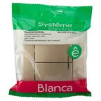 Выключатель встраиваемый Systeme Electric Blanca 2 клавиши с подсветкой цвет титановый