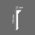 Плинтус потолочный Modern 6 полистирол 100x25x2000 мм белый
