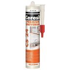Герметик Ceresit CS 24 Premium универсальный силиконовый, 280 мл, белый