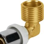 Угол комбинированный 90° 1/2"x16 мм НР латунь Aquabeam ABP.253.Y.001604