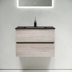 Тумба с раковиной Sancos Urban UR70EG 70 см подвесная, 2 ящика, дуб галифакс натуральный