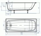 Чугунная ванна Универсал Грация 170x70