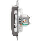 Розетка компьютерная встраиваемая Systeme Electric Glossa RJ45 cat 5E цвет графитовый