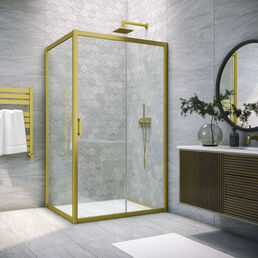 Душевой уголок Vegas-Glass ZP+ZPV TUR+NOVO 115x90 ZP+ZPV NOVO h2000 115*90 03 01 профиль золото матовое, стекло прозрачное