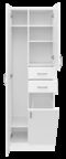 Пенал Misty Мисти 60 см Э-05060-01Бк с бельевой корзиной, подвесной, белый