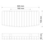 Полка прямая металлическая Wasserkraft 30х5х13 см