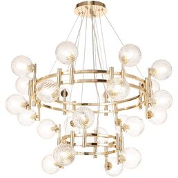 Подвесная люстра Crystal Lux LUXURY SP16+8 GOLD (плафоны шарики)