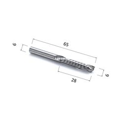 Фреза DJTOL A1FLX628 компрессионная спиральная однозаходная (по дереву, композиту (АКП), пластику)