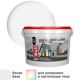 Краска-грунт армированная по OSB Dali матовая цвет белый База А 12 кг