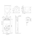 Комплект инсталляция с унитазом AM.PM Struktura Pulse Flash Clean с клавишей, безободковый, с микролифтом, цвет серый