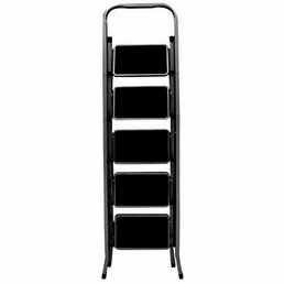 Стремянка стальная Zalger 5 широких ступеней с ковриком