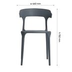 Кухонный стул Treet Roero 46.5x74x46.5 см каркас пластик спинка полипропилен цвет серый