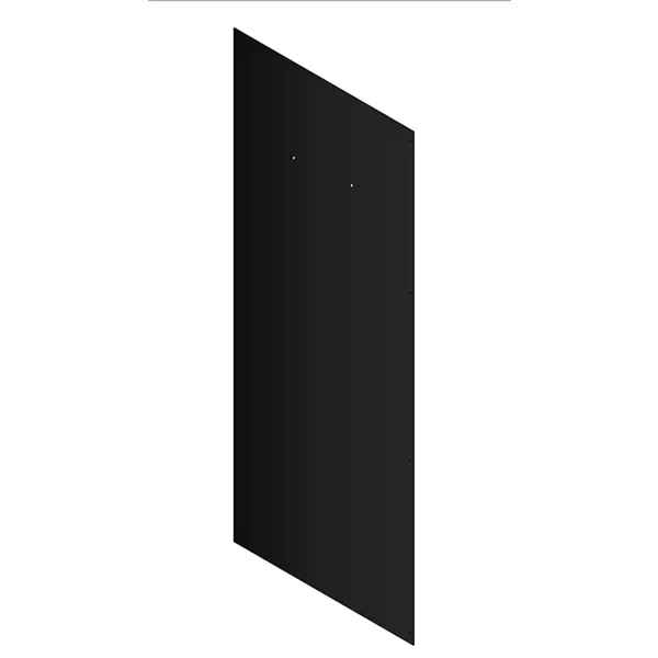 Стенка для душевой ширмы Domani-Spa Simple 1/4 круга высокий поддон 90x90 см 8 отверстий цвет черный