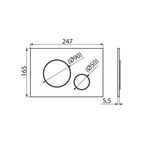 Кнопка управления Kerama marazzi для скрытых систем инсталляции xром-глянец