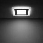 Светильник встраиваемый Gauss Backlight BL123 квадрат 6 и 3 Вт свет холодный белый