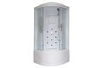 Душевая кабина Royal Bath 100х100 100NRW-С с гидромассажем, стекло матовое, профиль белый