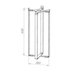 Опора для раковины Март Ferro 84x37x37 см сталь цвет черный