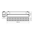 Трековый светильник линейный светодиодный Jazzway PTR 2130R 30 Вт 4000 К однофазный цвет черный