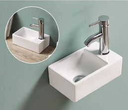 Раковина подвесная CeramaLux 30 см 9048GTL белая