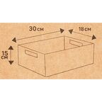 Корзина для хранения 30x15x18 см бумага цвет бежевый