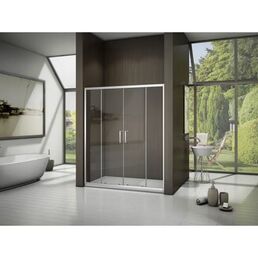 Душевая дверь в нишу Makiato WTW-TD-160-C-WE, 185x160 см хромированный профиль прозрачное стекло раздвижная