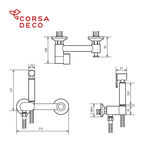 Смеситель с гигиеническим душем Corsa Deco хром (HF006)