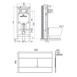 Инсталляция с кнопкой Oli Комлект Oli 80 + панель слива Slim