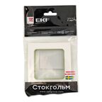 Рамка для розеток и выключателей EKF Стокгольм EXM-G-302-20 1 пост цвет белый