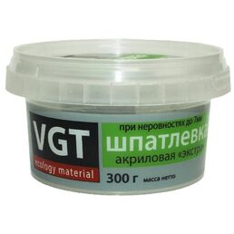 Шпатлевка VGT акриловая по дереву "экстра", белый, 0.3 кг