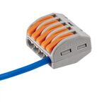 Клеммы соединительные монтажные с рычажком Duwi СМК 222-415 5-проводные 4мм² серые 20шт 26747 8