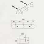 Планка 3 крючка Fixsen