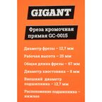 Кромочная прямая фреза Gigant