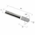 Гравер DJTOL NJ6.12002 конусный (по дереву, композиту (АКП), цветным металлам (алюминий, латунь, медь, бронза))