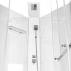 Душевая кабина Ceruttispa 90x90 CHIKA901T без крыши, стекло прозрачное, профиль хром
