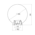 Светильник садово-парковый Svet Анелма черный 210 мм E27 60 Вт IP44 (1200-00240)