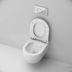 Комплект инсталляция с унитазом AM.PM Pulse Flashclean IS3LM0151.9P1702 безободковый с микролифтом клавиша цвет хромированный