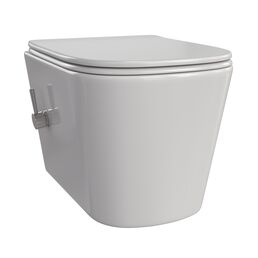 Унитаз подвесной Taliente Correto CR25200+SMcromo безободковый с сиденьем микролифт