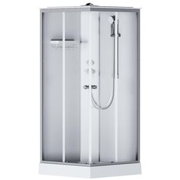 Душевая кабина Am.Pm X-Joy Square 90x90 профиль хром матовый, стекло прозрачное